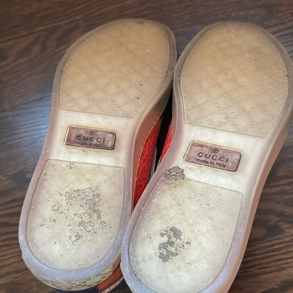 🟤 AUTHENTIC GUCCI HIGH-TOP SNEAKERS MULTICOLOR PVC 309521-Men’s Size 8 - Picture 12 of 13